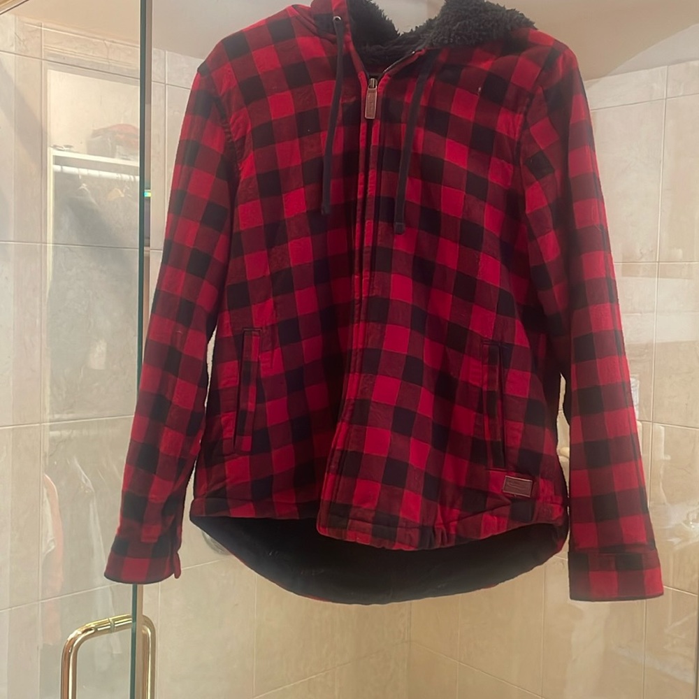 L.L. Bean - fleece lined hoodie , relaxed fit jacket